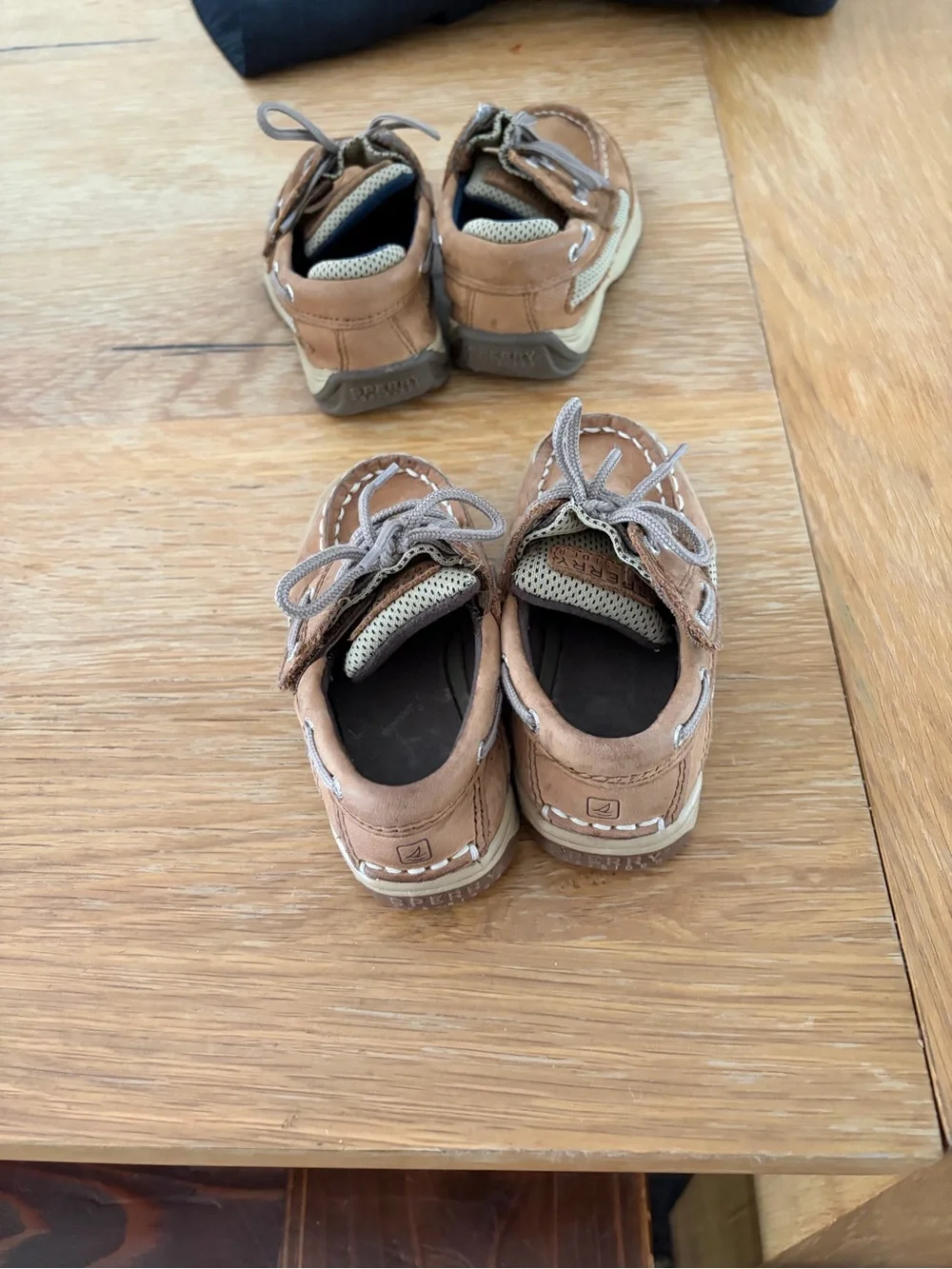 Kids Tan Sperry Boat Shoes - Comfortable Lace-Up Casual